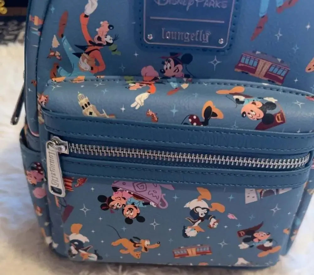 Loungefly Disney Parks Mickey and Friends All-Over Print‎ Mini Backpack